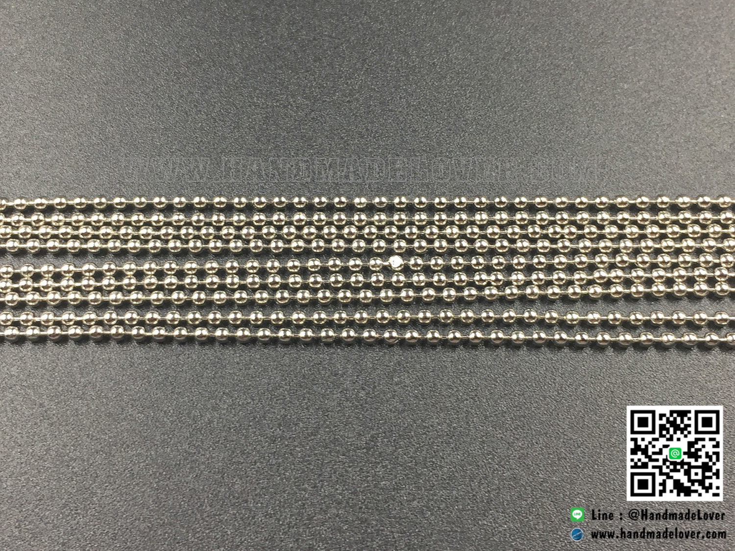 โซ่ไข่ปลา สีนิเกิล ขนาด 2 mm.