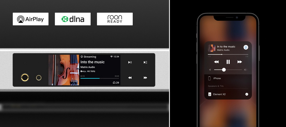 Matrix Audio Element X2 Music Streamer เครื่องเล่นเพลงเครือข่ายแบบตั้งโต๊ะ ระดับเรือธง