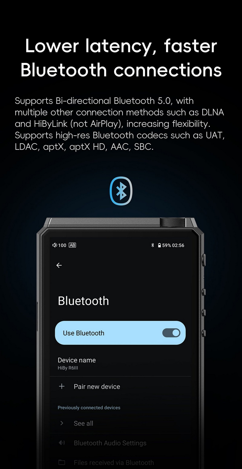 HiBy R6III 2025 DAP พกพาชิป CS43198 x4 สลับคลาสแอมป์ได้ รองรับ MQA ประกันศูนย์ไทย