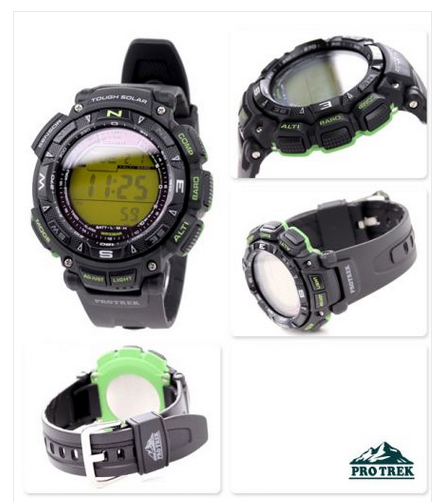 นาฬิกา คาสิโอ Casio PRO TREK DUAL-LAYER LCD (Rare item) รุ่น PRG-240-1BER ของแท้ รับประกัน 1 ปี หายากมาก