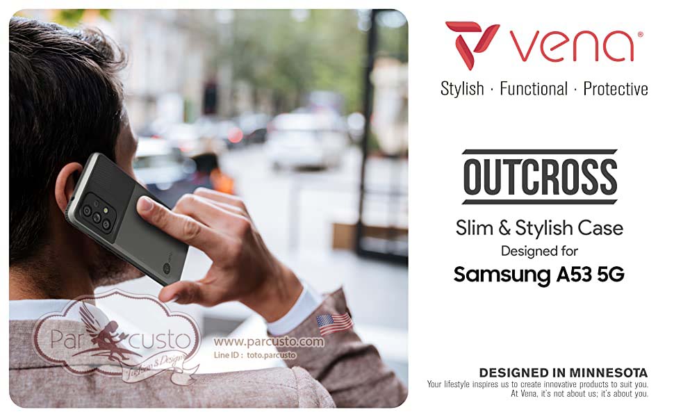 เคสกันกระแทก Samsung Galaxy A53 5G Case (2022) [Outcross Slim Profile] จาก Vena (Pre-order USA)