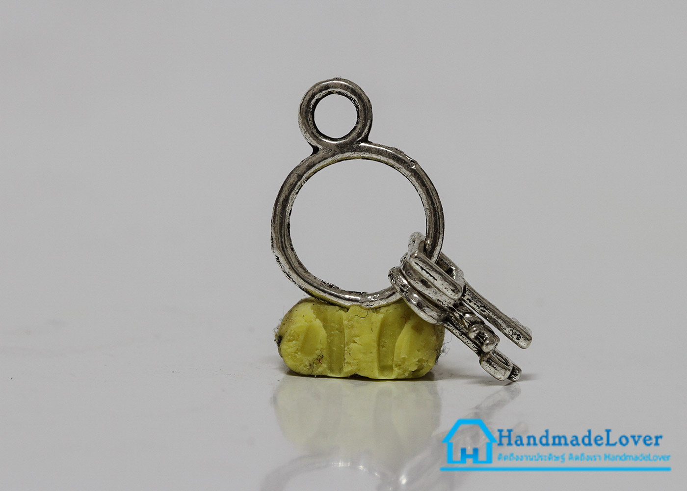 จี้โลหะ,ตัวห้อยซิป สีเงิน รูปพวงกุญแจ