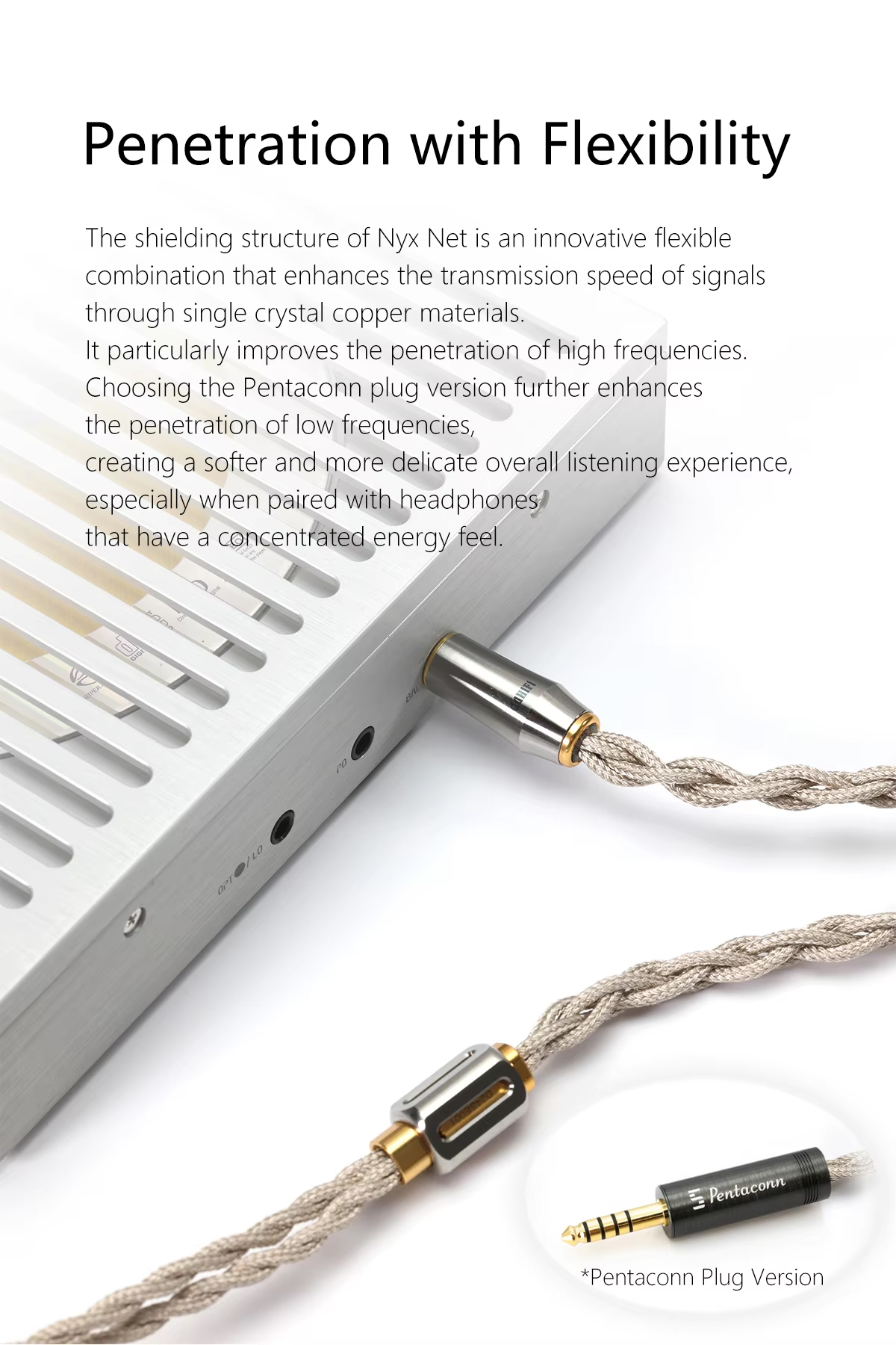 [PreOrder] DD BC130 (Nyx Net) สายอัพเกรดหูฟัง ความบริสุทธิ์สูง เปลี่ยนขั้วหูฟังได้ ประกันศูนย์ไทย