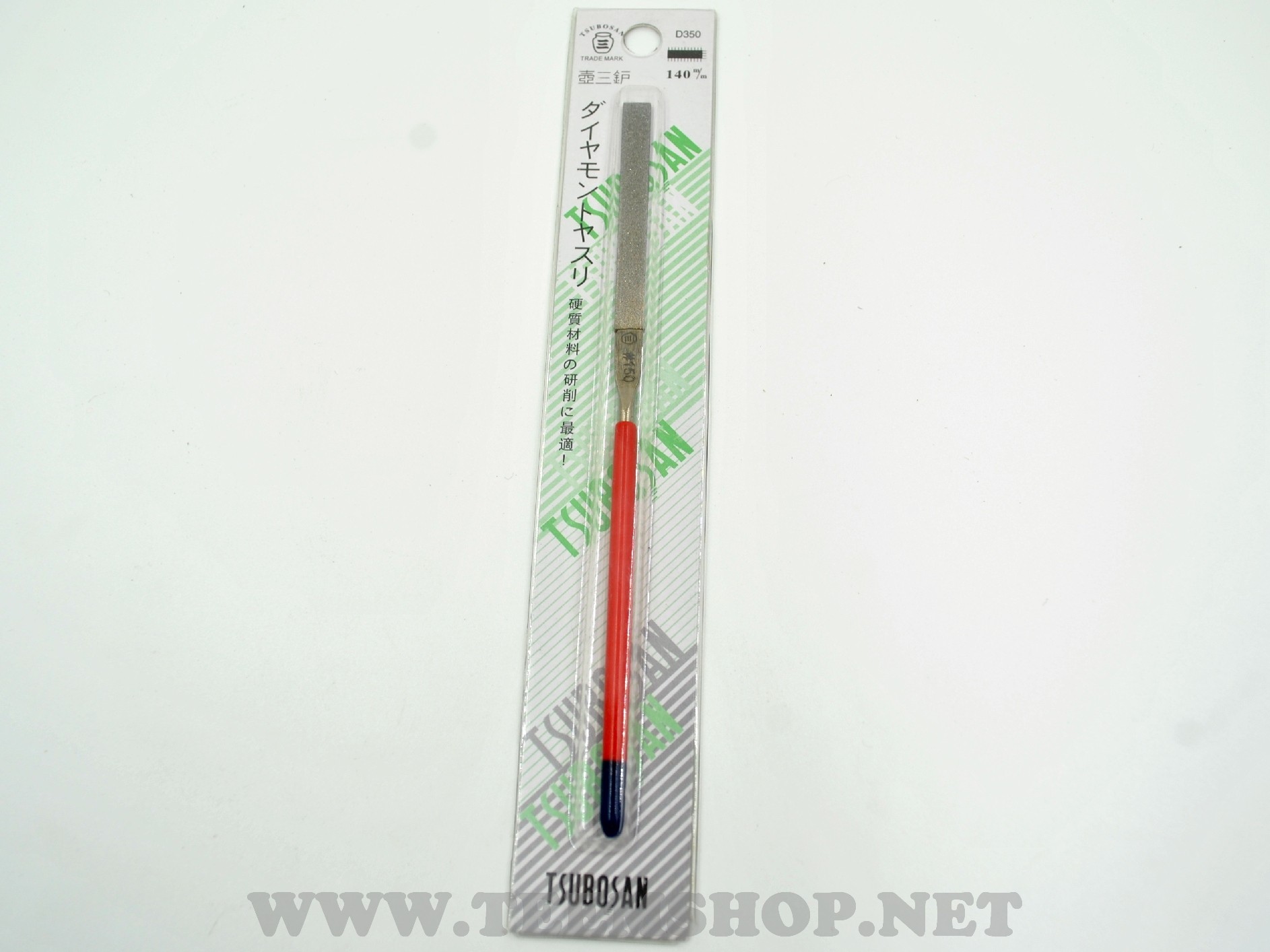 TSUBOSAN เซี่ยงไฮ้ ตะไบเพชร แบนปลายตัด 3x140 mm. D350HI #150