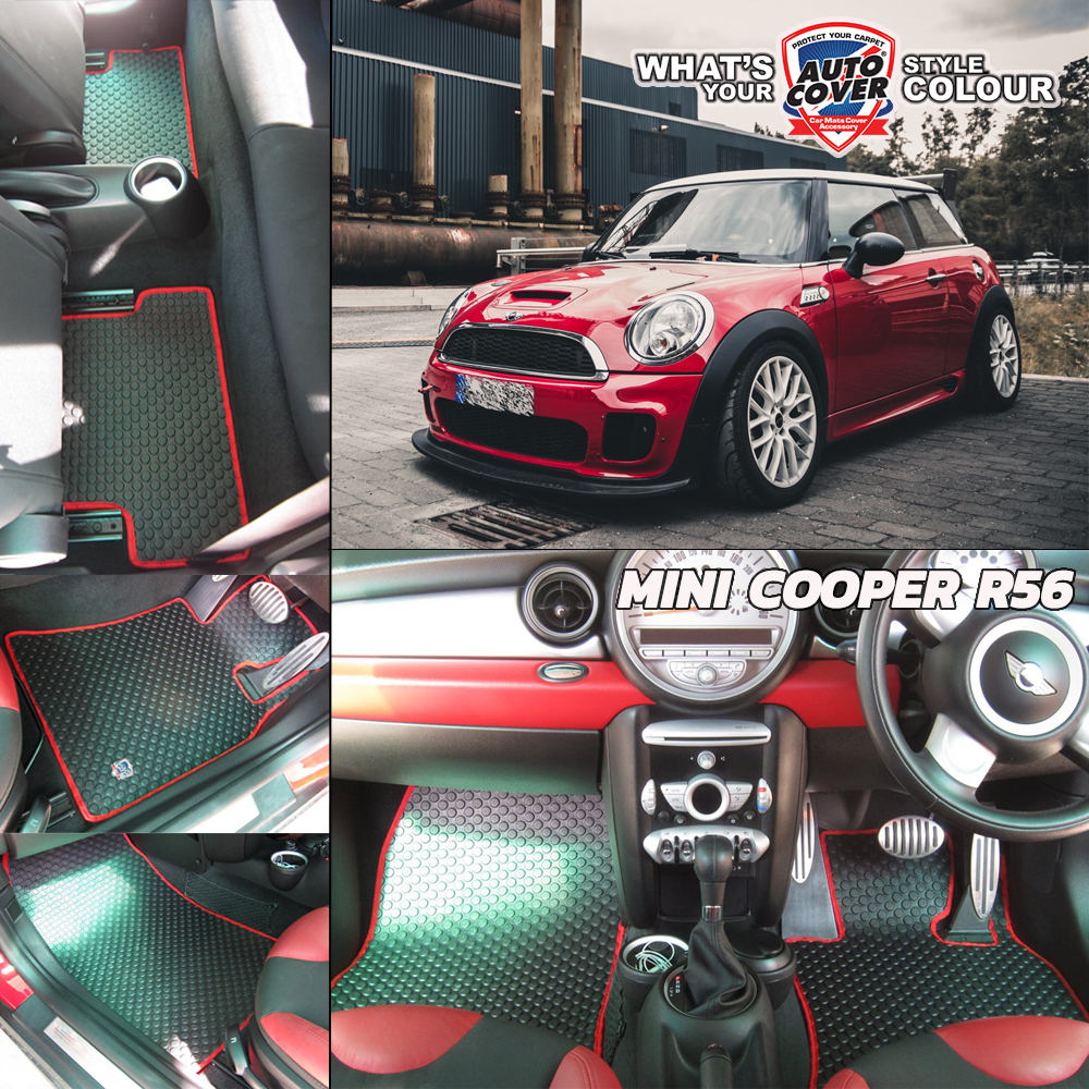 พรมปูพื้นรถยนต์ พรมกระดุม รถ MINI COOPER R56 ชุดพรมพื้น จำนวน 4 ชิ้น