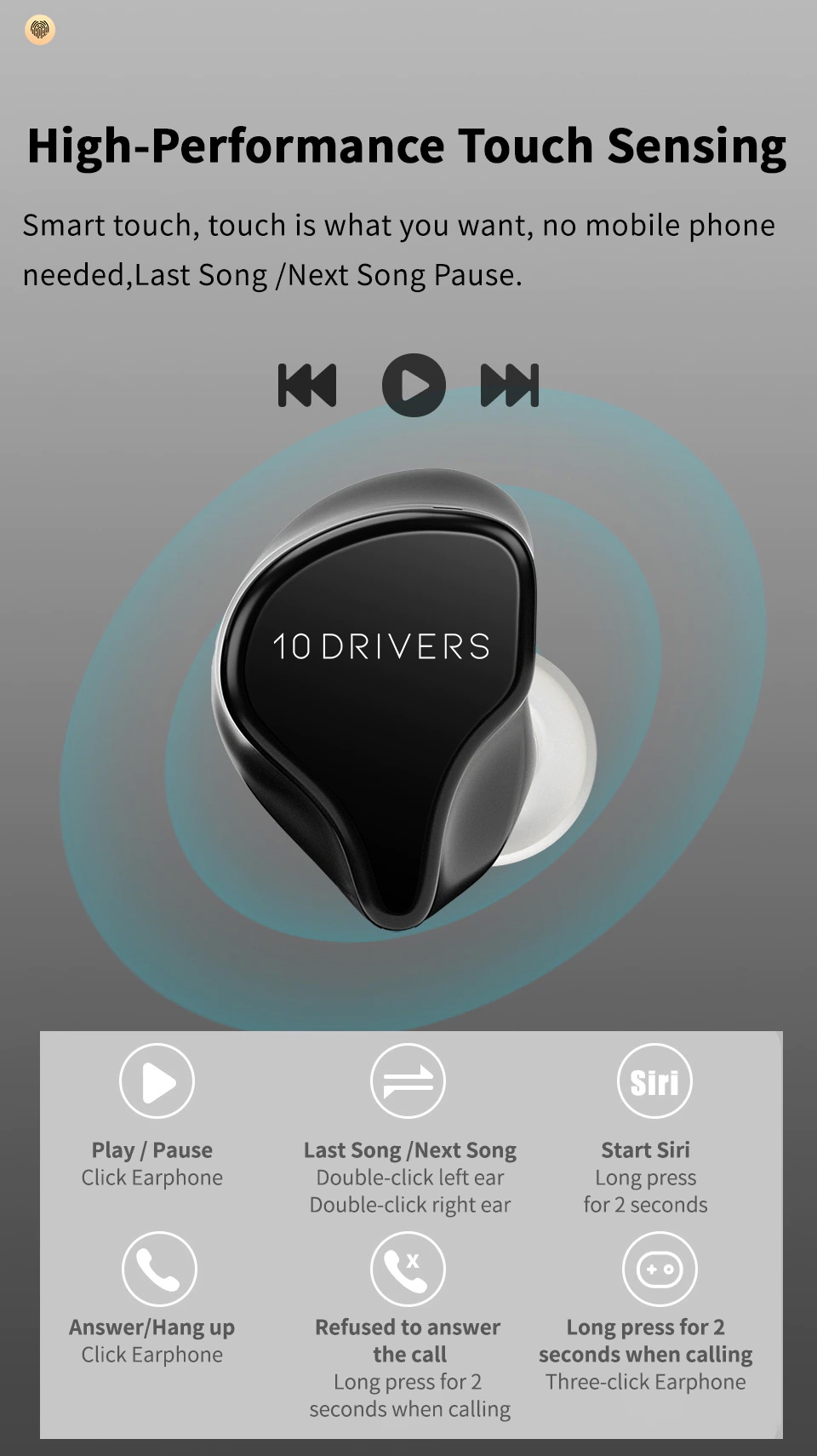 ขาย KZ VX10 หูฟัง TWS ไร้สาย 5 ไดรเวอร์ 4BA + 1DD ประกันศูนย์ไทย