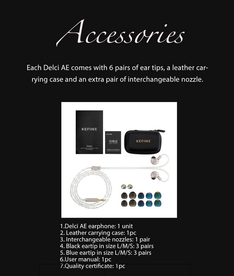 KEFINE DelciAE หูฟัง IEMs ไดรเวอร์ Dynamic 10 มม. ไดอะแฟรม DLC+PU เปลี่ยนท่อนำเสียงได้ ประกันศูนย์ไทย