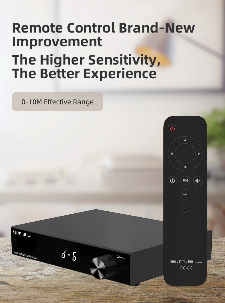 SMSL D-6 DAC ตั้งโต๊ะชิป Dual Ak4493s รองรับ Hi-Res ประกันศูนย์ไทย