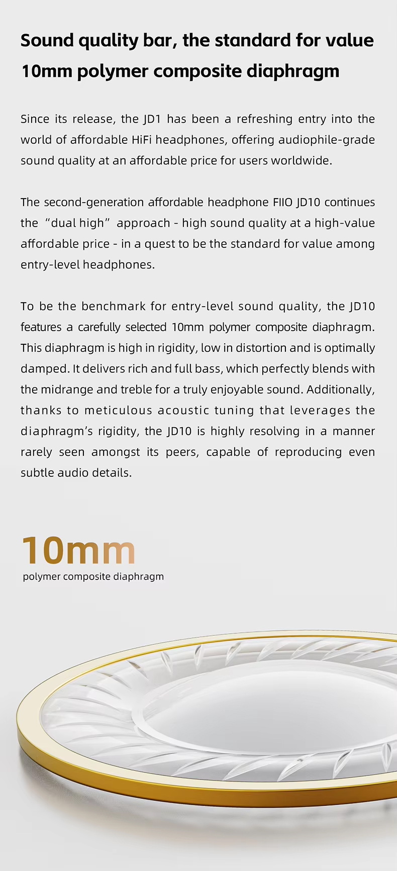 FiiO JD10 หูฟัง IEMs ไดรเวอร์ Dynamic สุดคุ้ม สำหรับเล่นเกม ประกันศูนย์ไทย