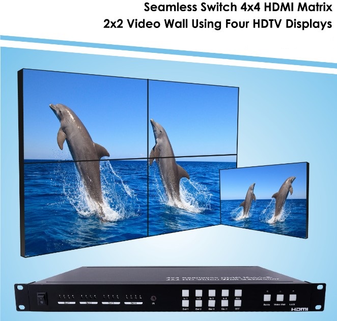 Video wall controller and seamless switch hdmi Matrix 4x4 ราคาพิเศษ #coremedia-tv