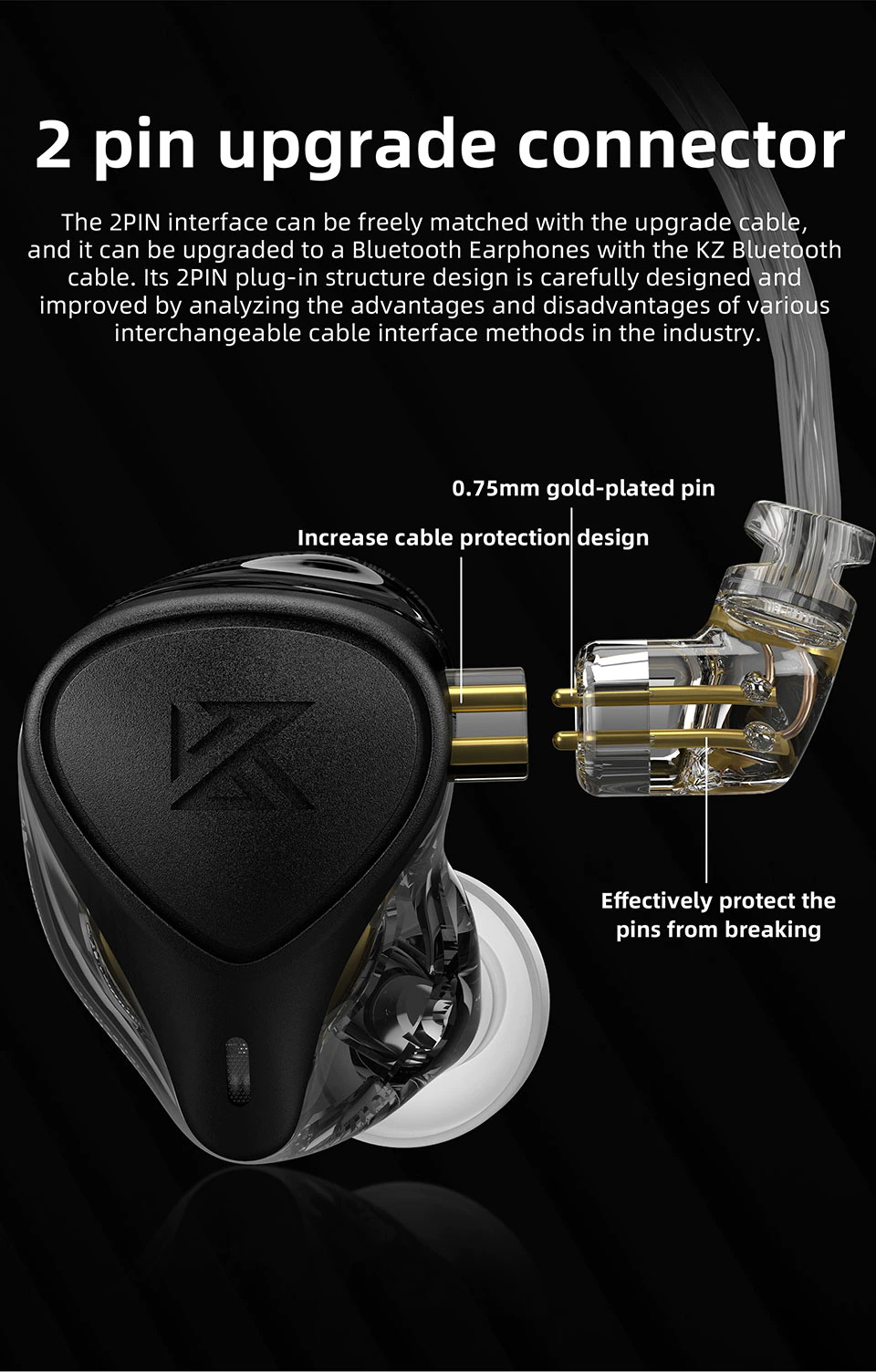 KZ ZEX PRO หูฟัง 3 ไดรเวอร์ 1Electrostatic+1BA+1DD ประกันศูนย์ไทย