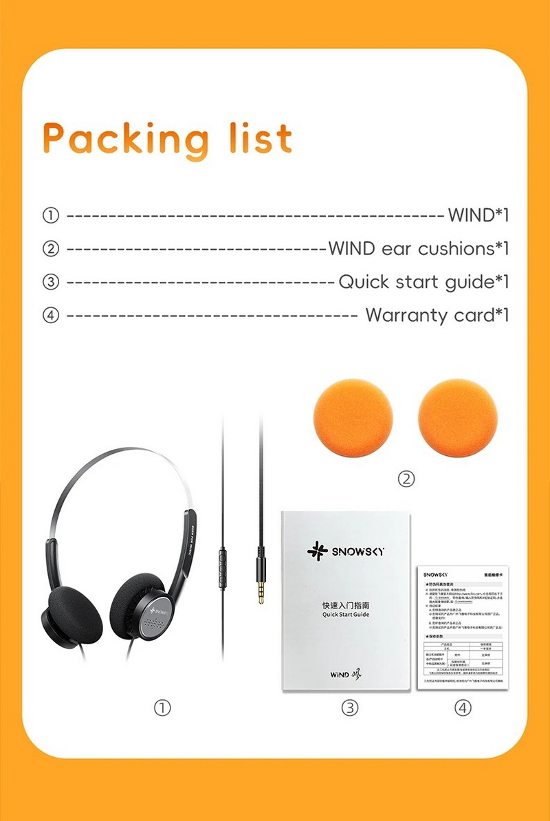 Snowsky Wind หูฟังครอบหูขนาดเล็ก สไตล์ย้อนยุค ไดรเวอร์ไดนามิก สวมใส่สบาย ประกันศูนย์ไทย