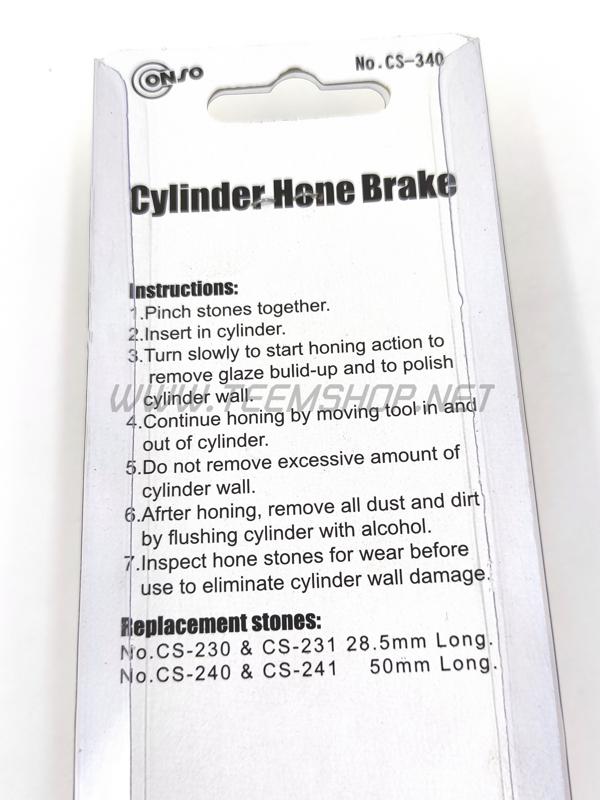 CONSO เครื่องขัดกระบอกเบรค กระบอกสูบ CS-340 1 1/4"-3 1/2" Made in Taiwan