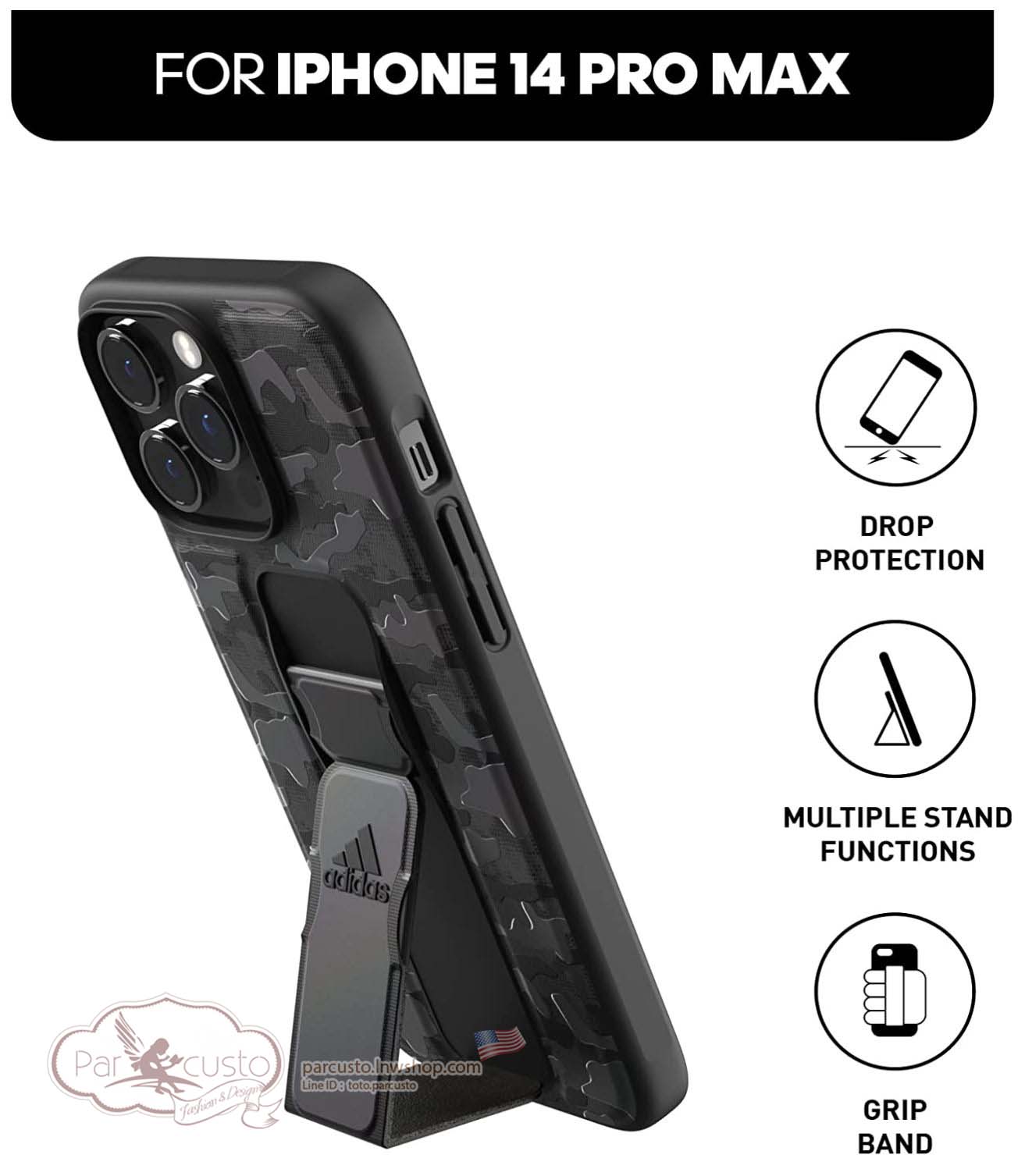 เคสกันกระแทก Apple iPhone 14 Pro Max จาก adidas (Pre-order USA)