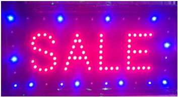 ป้ายไฟ LED SALE 48x25 cm. คุณภาพเกรดA