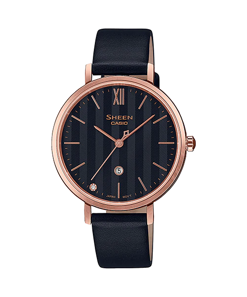 นาฬิกา คาสิโอ Casio SHEEN SAPPHIRE CRYSTAL คริสตัลแซฟไฟร์ SHE-4539 series รุ่น SHE-4539CGL-1A ของแท้ รับประกัน1ปี