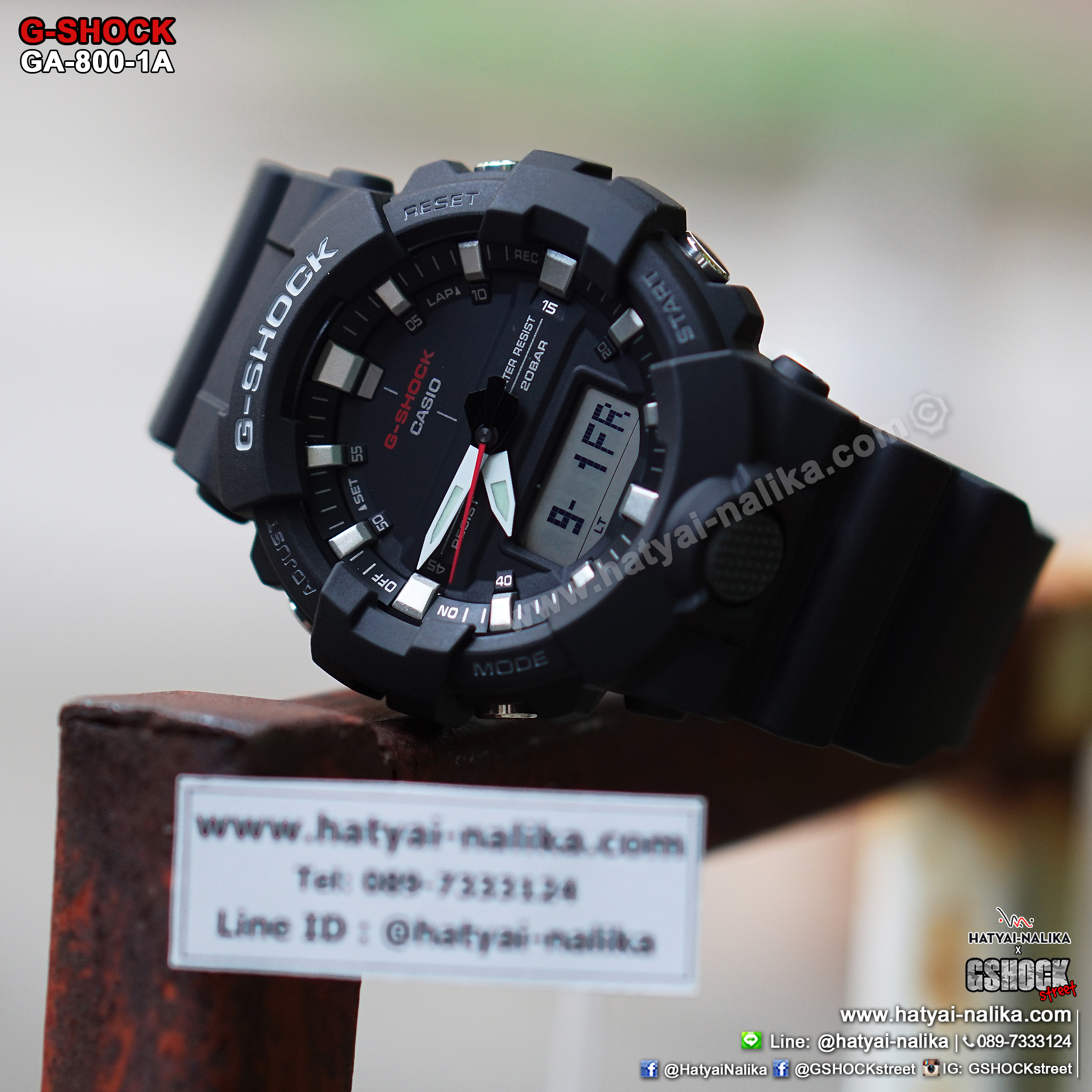นาฬิกา Casio G-Shock ANALOG-DIGITAL GA-800 series รุ่น GA-800-1A ของแท้ รับประกัน1ปี