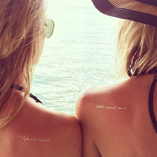 Flash Tattoo สติ๊กเกอร์ แทททู สีทอง เมทัลลิค