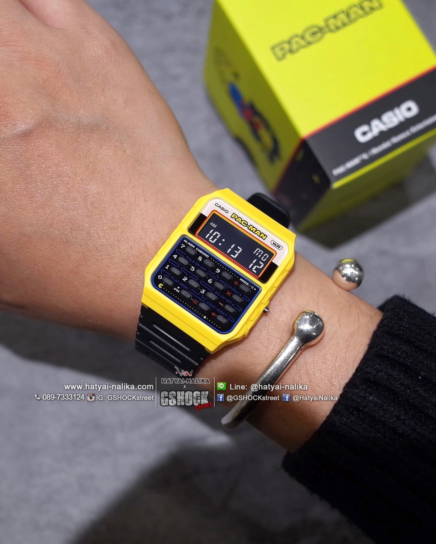 นาฬิกา คาสิโอ CASIO x PAC-MAN Limited Collaboration models รุ่น CA-53WPC-1B ของแท้ รับประกัน1ปี