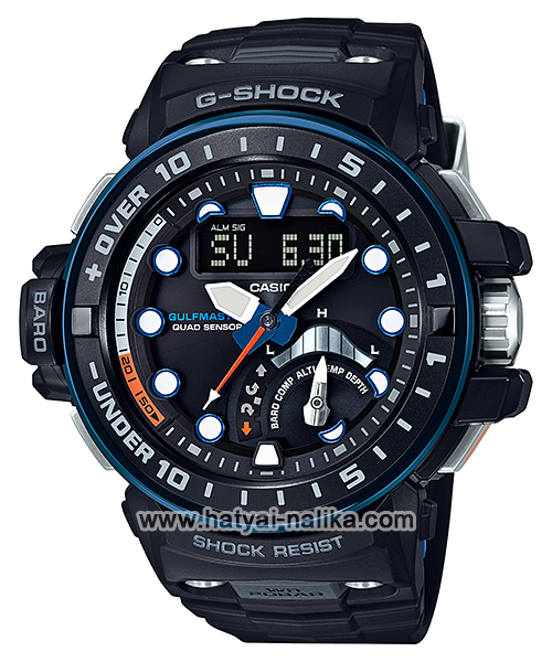 นาฬิกา คาสิโอ Casio G-Shock GULFMASTER 4-sensors Master of G รุ่น GWN-Q1000A-1A (ไม่วางขายในไทย) ของแท้ รับประกัน 1 ปี