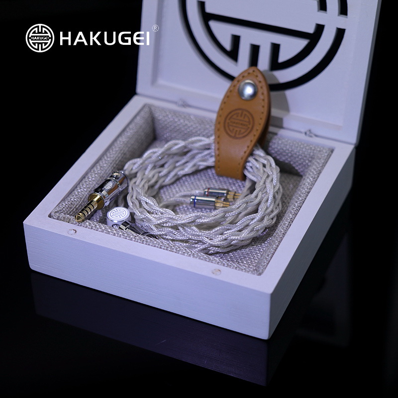 ขาย Hakugei Plume สายอัพเกรดหูฟัง ทองแดงชุบเงิน 6N OCC แบบ Litz