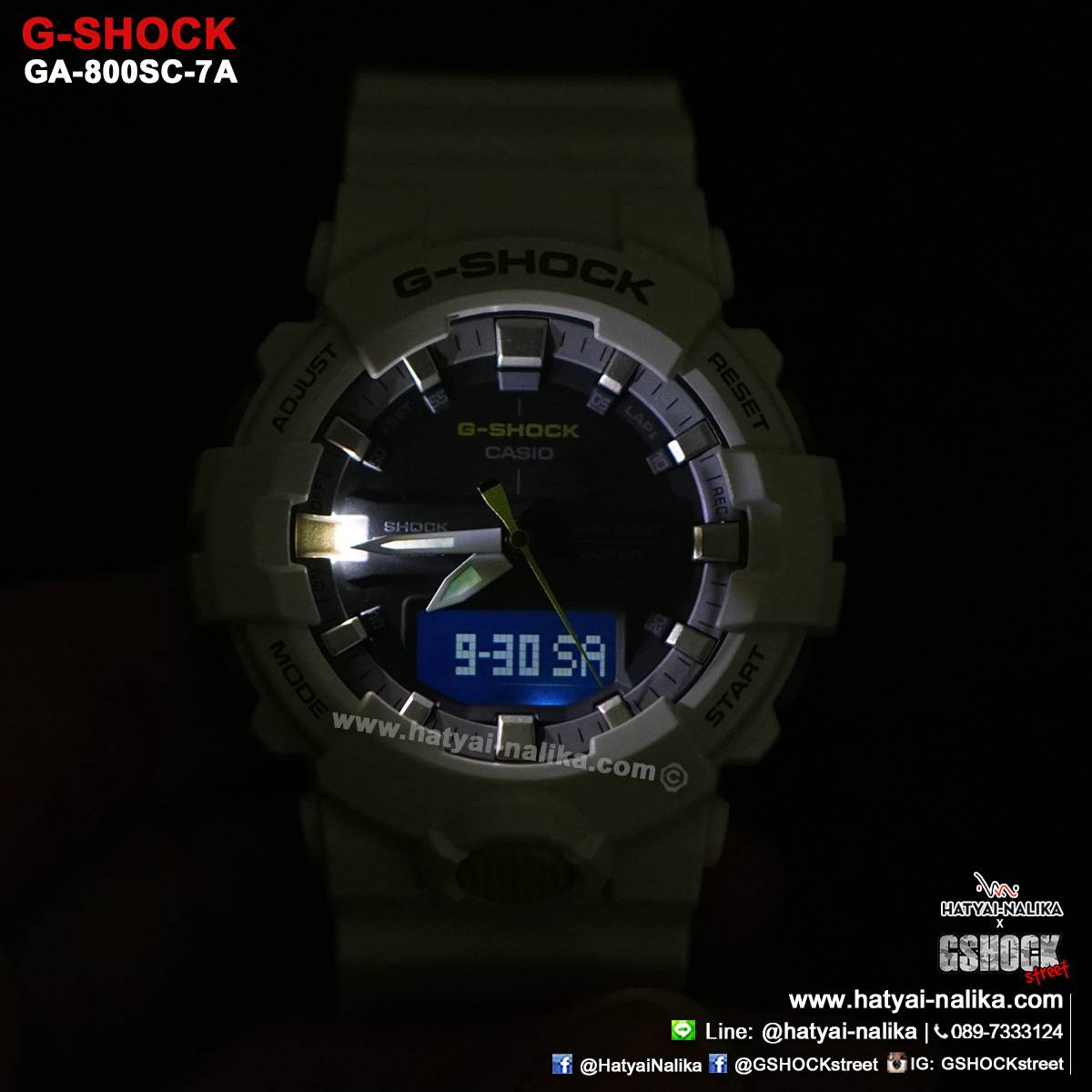 นาฬิกา Casio G-Shock ANALOG-DIGITAL GA-800SC Sporty Color series รุ่น GA-800SC-7A ของแท้ รับประกัน1ปี