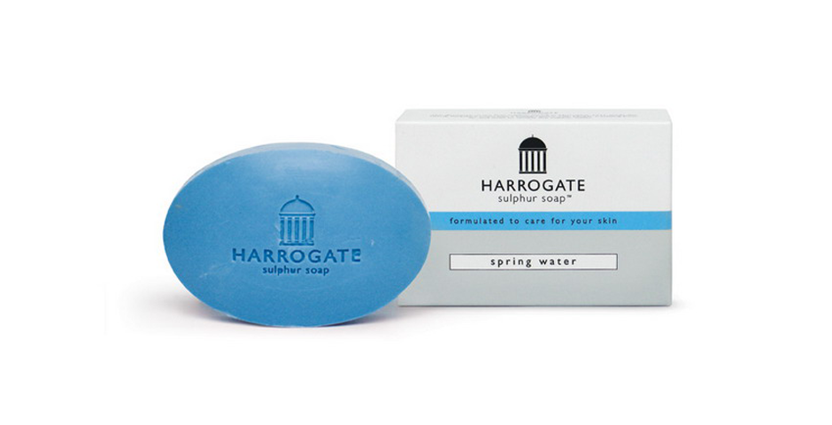 Harrogate Sulphur Soap สบู่ซัลเฟอร์ ฮาโรเกต 100g สีฟ้า