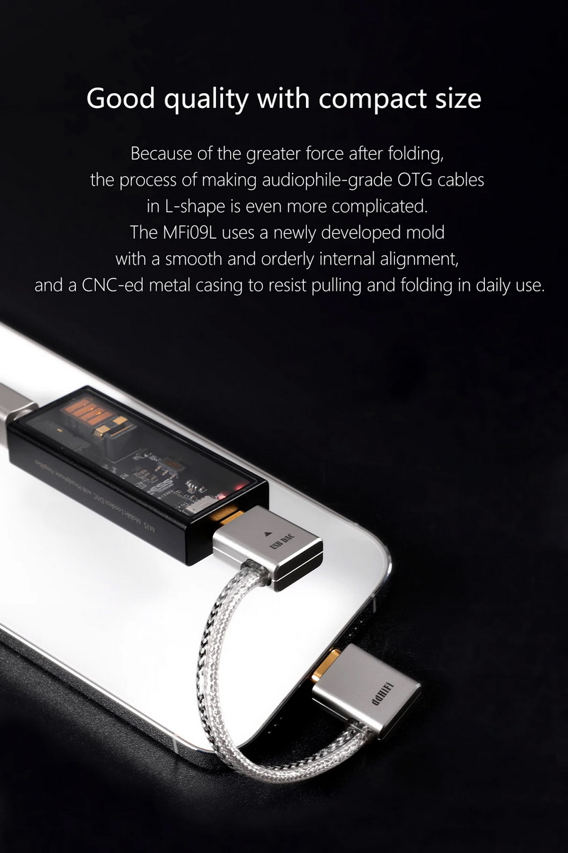 DD MFI09L สายแปลง Lightning เป็น TypeC OTG (หัวปลั๊กตัว L) สำหรับเครื่องเสียง