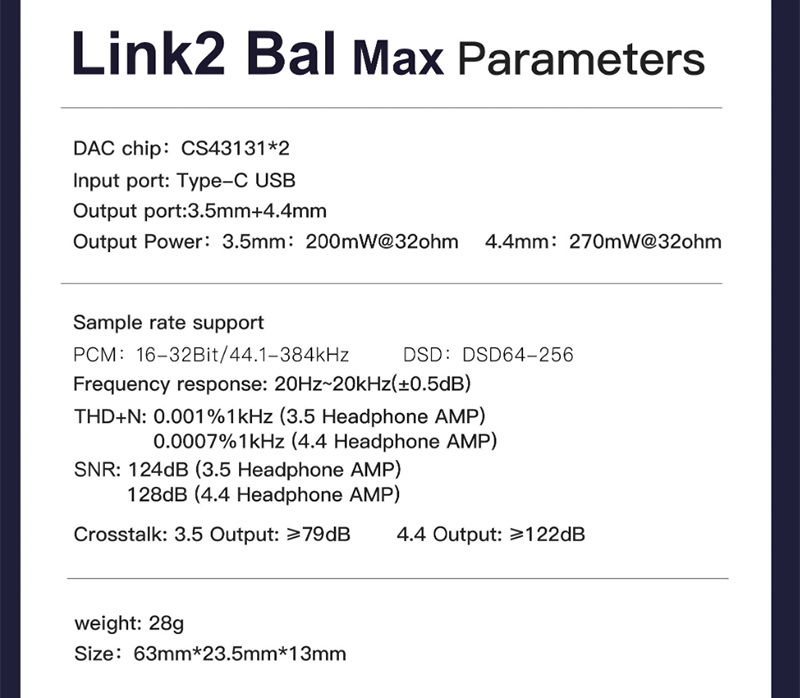 ขาย XDUOO Link2 Bal MAX USB DAC/AMP พกพา กำลังขับสูง ประกันศูนย์ไทย
