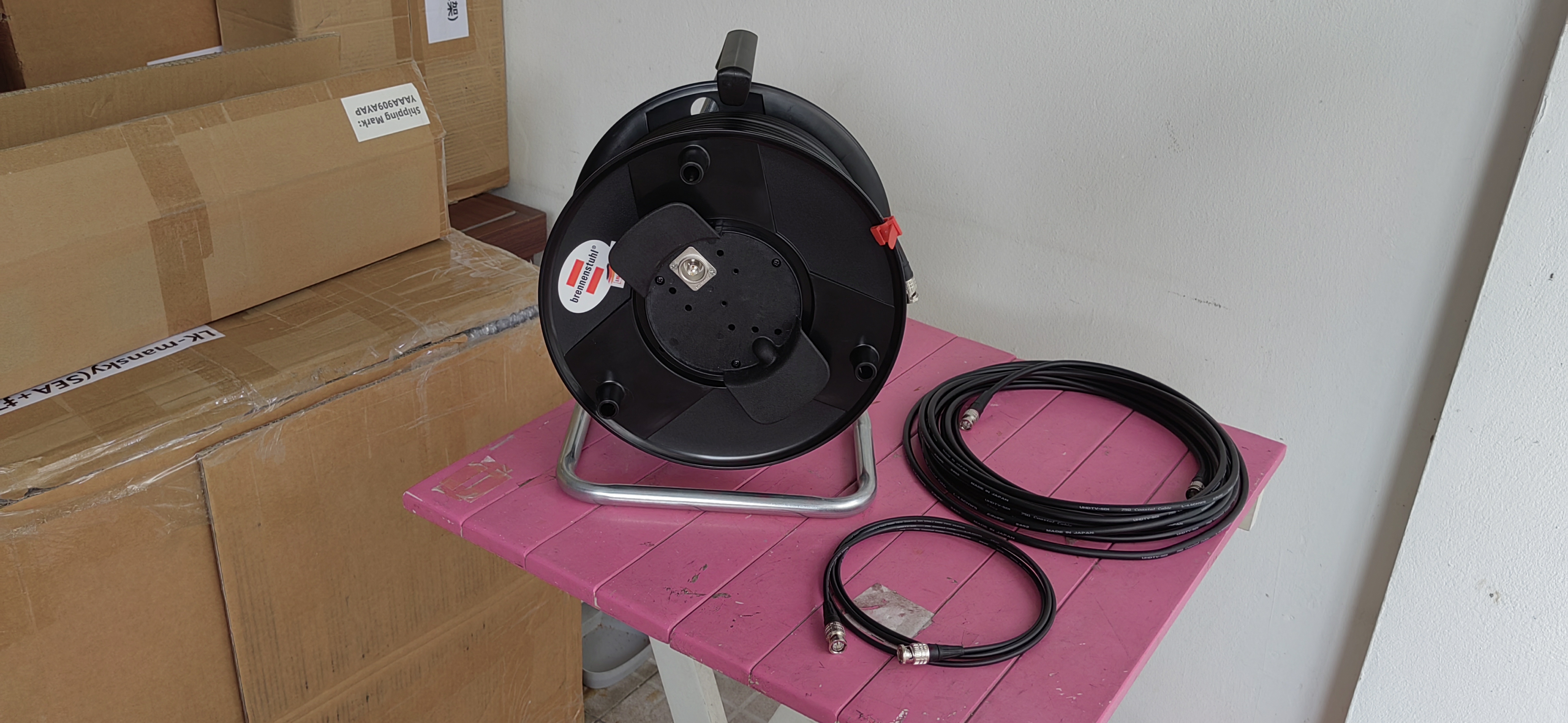 Canare L4.5 CHWS Flexible Coaxial outdoor Cable พร้อมโรลม้วนเก็บสาย 50 เมตร