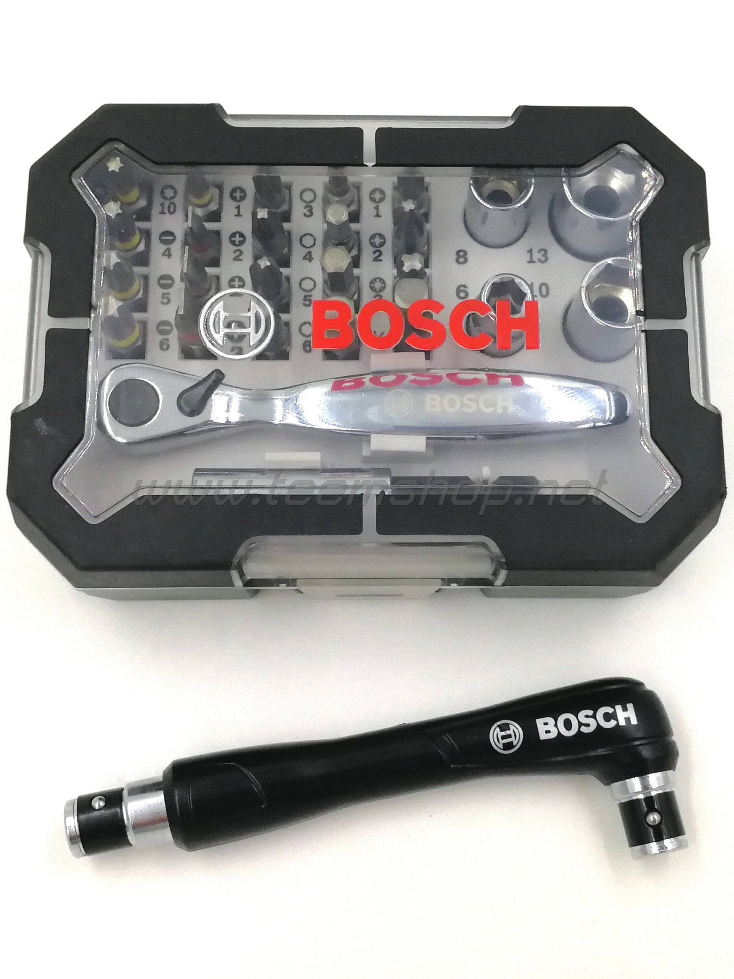 2607017392 BOSCH ชุดเครื่องมือ 27ชิ้น พร้อมด้ามขัน 90องศา