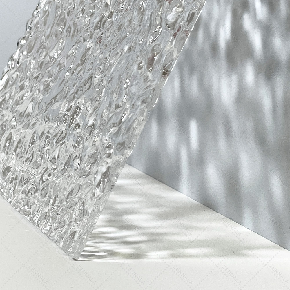 แท่นวางสินค้า แผ่นอะคริลิค ลายคลื่นน้ำ มีหลายขนาดให้เลือก