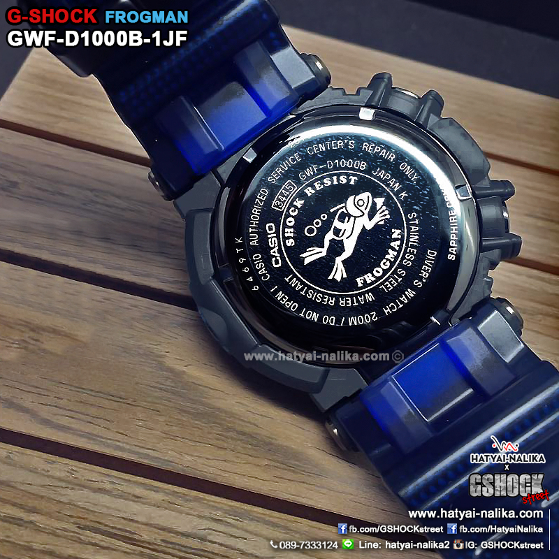 นาฬิกา Casio G-Shock มนุษย์กบ FROGMAN Triple Sensor /Multiband6 /Tough Solar/Carbon Fiber รุ่น GWF-D1000B-1 "Made in Japan"