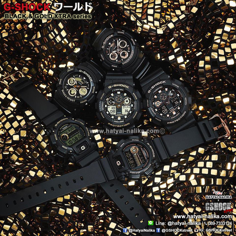 นาฬิกา Casio G-Shock Special Color BLACK&GOLD XTRA Color series รุ่น GA-100GBX-1A4 ของแท้ รับประกัน1ปี