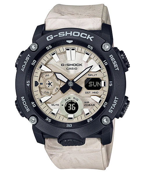 นาฬิกา Casio G-SHOCK Special Color UTILITY WAVY MARBLE series รุ่น GA-2000WM-1A ของแท้ รับประกัน1ปี