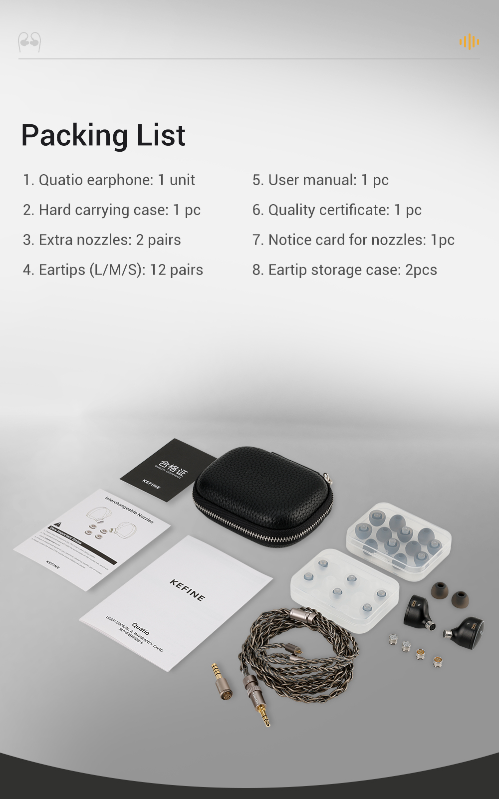 Kefine Quatio หูฟัง IEMs Hybrid 4 ไดรเวอร์ 2DD+2BA เปลี่ยนท่อนำเสียงได้ ปลั๊กหูฟังแบบโมดูลาร์ ประกันศูนย์ไทย