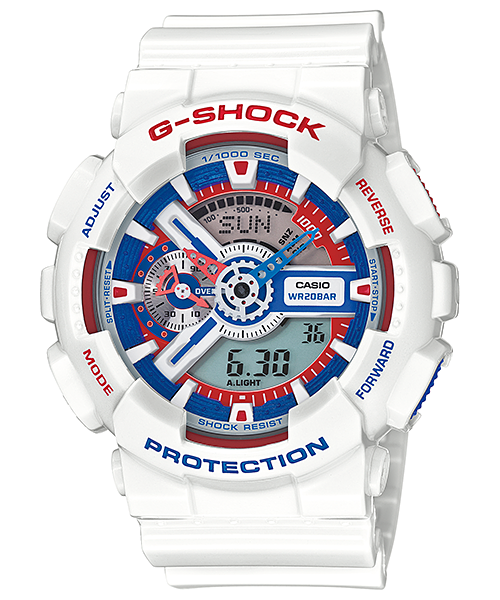 นาฬิกา Casio G-Shock Limited White Tricolor series รุ่น GA-110TR-7A "กันดั้ม" ของแท้ รับประกัน1ปี
