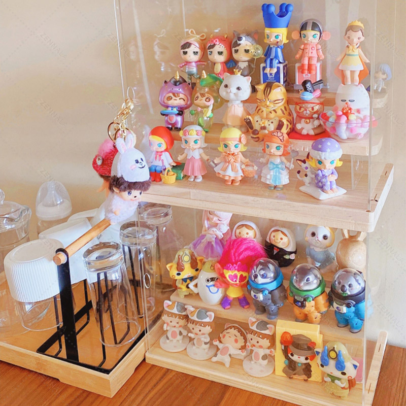 ชั้นวางโมเดล ฐานไม้