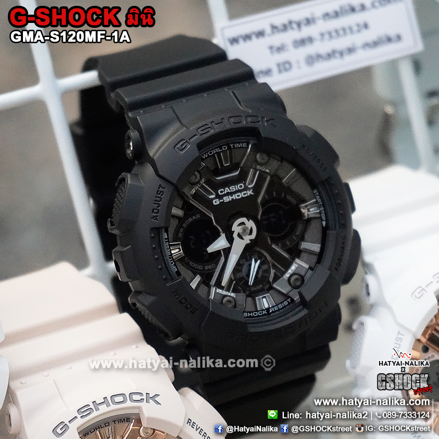 นาฬิกา คาสิโอ Casio G-Shock มินิ S-Series Metal Face series รุ่น GMA-S120MF-1A "GA-120BB มินิ" ของแท้ รับประกัน1ปี