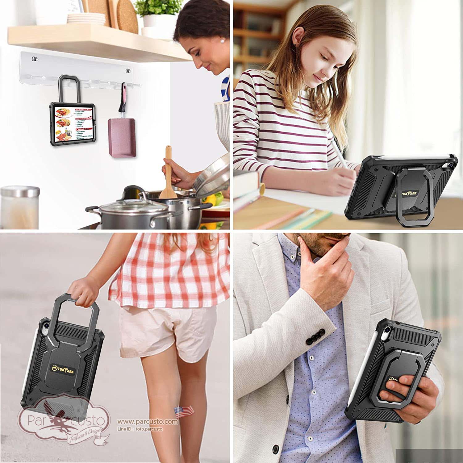 เคสกันกระแทก Apple iPad mini 6 2021 [Tuatara Magic Ring] จาก Fintie [Pre-order USA]