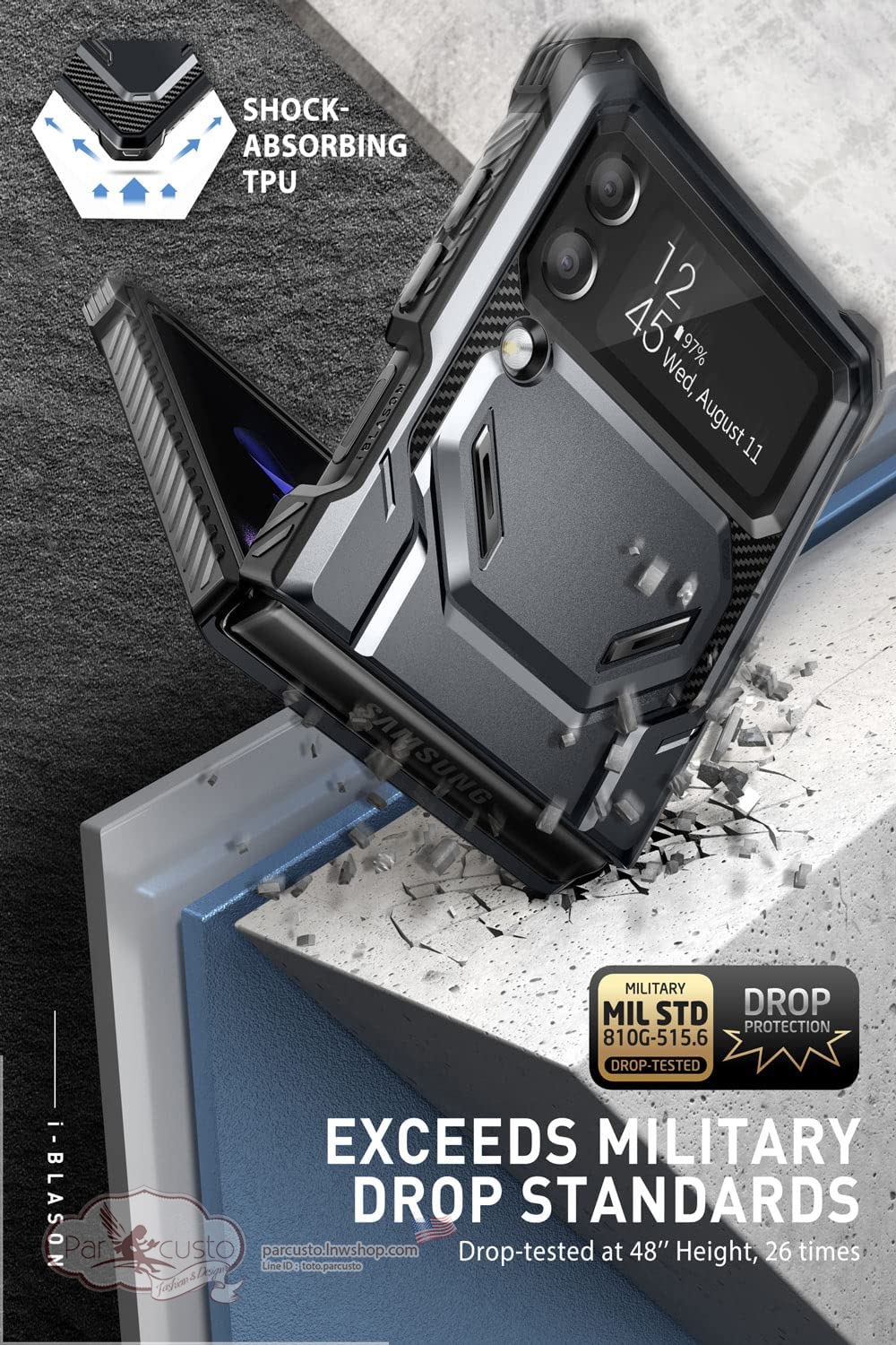 เคสกันกระแทก Samsung Galaxy Z Flip 4 5G [Armorbox] จาก i-Blason (Pre-order USA)