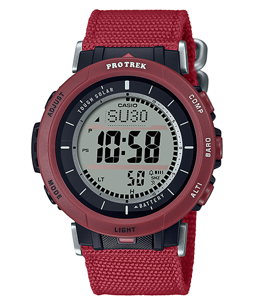 นาฬิกา คาสิโอ Casio PRO TREK PRG-30 Series รุ่น PRG-30B-4 สายผ้า ของแท้ รับประกัน 1 ปี