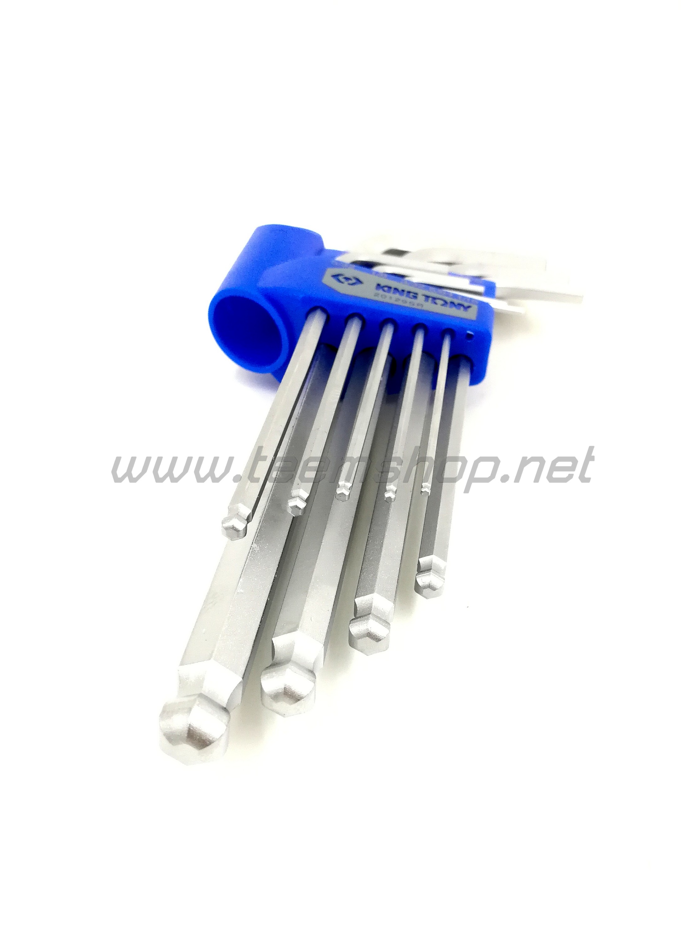 KINGTONY ประแจหกเหลี่ยมหัวบอล นิ้ว9ตัวชุด 1/16"-3/8" NO.20129SR Made in Taiwan