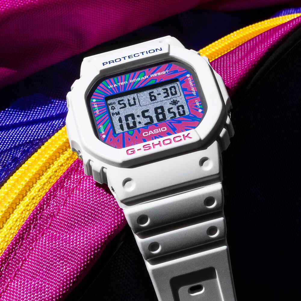 นาฬิกา Casio G-Shock Special Psychedelic Multi Colors series รุ่น DW-5600DN-7 ของแท้ รับประกัน1ปี
