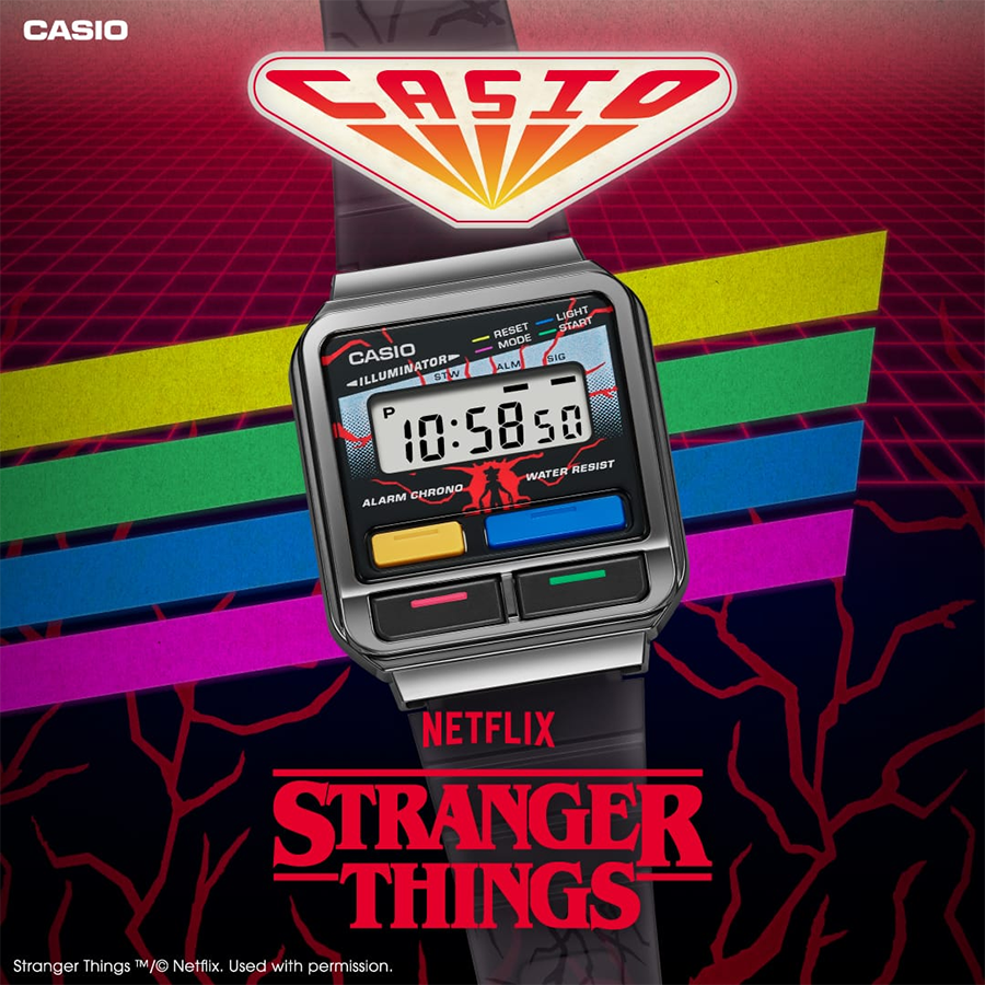 นาฬิกา Casio DIGITAL Vintage STRANGER THINGS COLLABORATION รุ่น A120WEST-1A ของแท้ รับประกัน1ปี