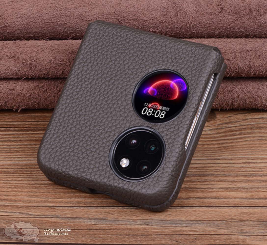 เคสหนังแท้ Huawei P50 Pocket จาก Jinhao [Pre-order]