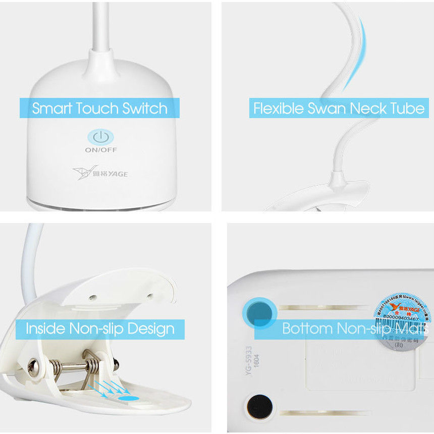 โคมไฟตั้งโต๊ะสัมผัสมีที่หนีบYG-5933