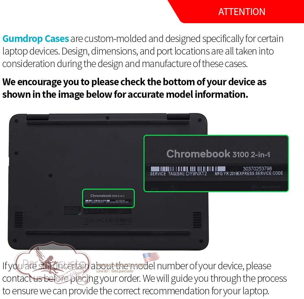 เคสกันกระแทก Dell Latitude 3190 11 นิ้ว [DropTech] จาก Gumdrop [Pre-order USA]