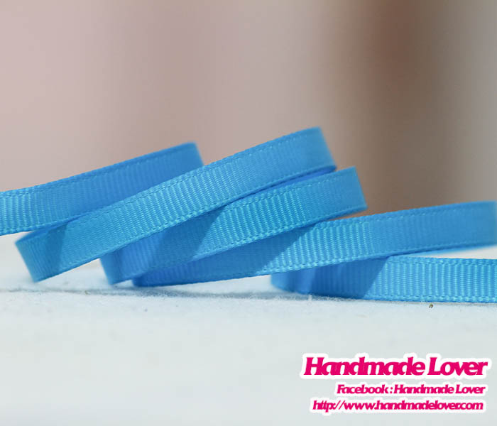 ริบบิ้นผ้า กรอสเกรน สีฟ้า #327