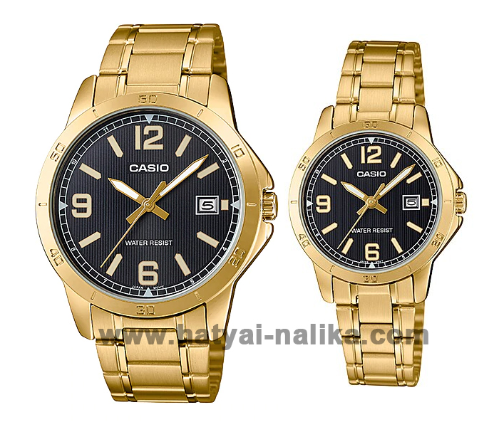 นาฬิกา คาสิโอ Casio SETคู่รัก รุ่น MTP-V004G-1B+LTP-V004G-1B ของแท้ รับประกัน1ปี